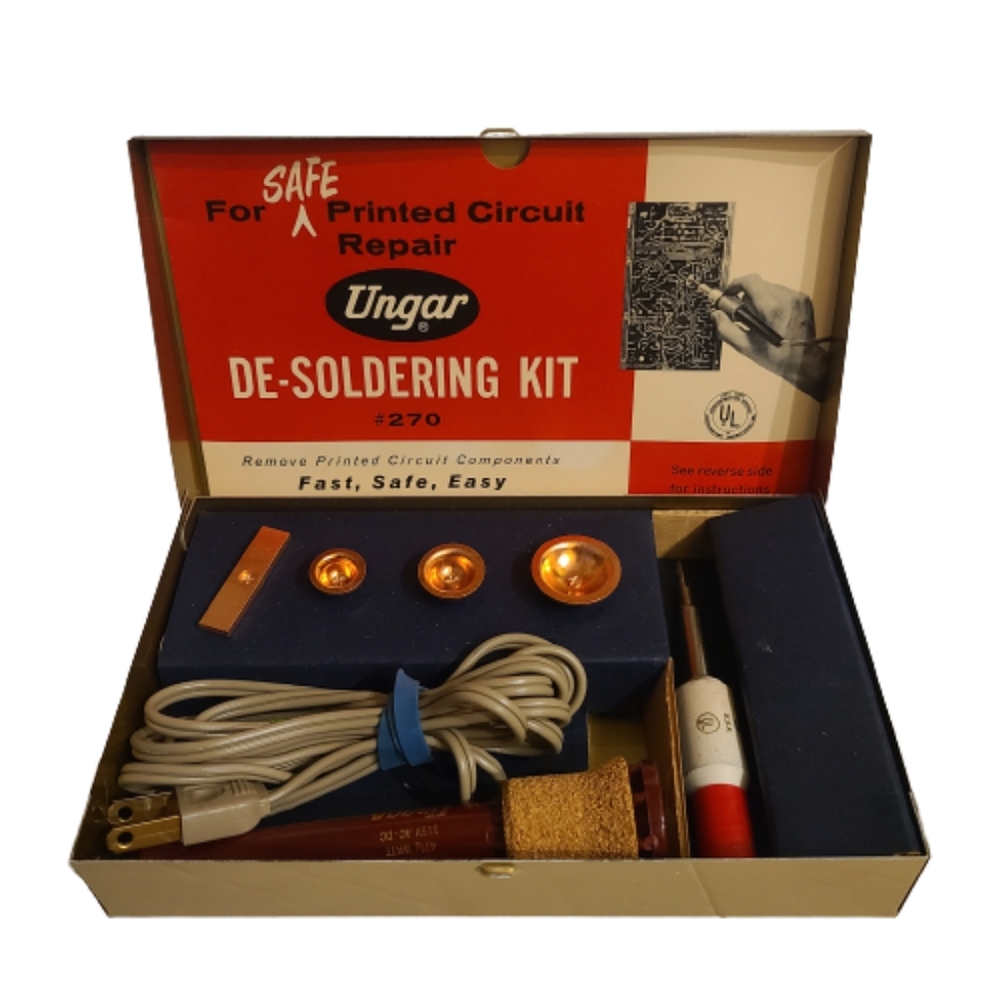 Vintage Ungar #270 Desoldering Kit for Safe Printed Circuit Repair